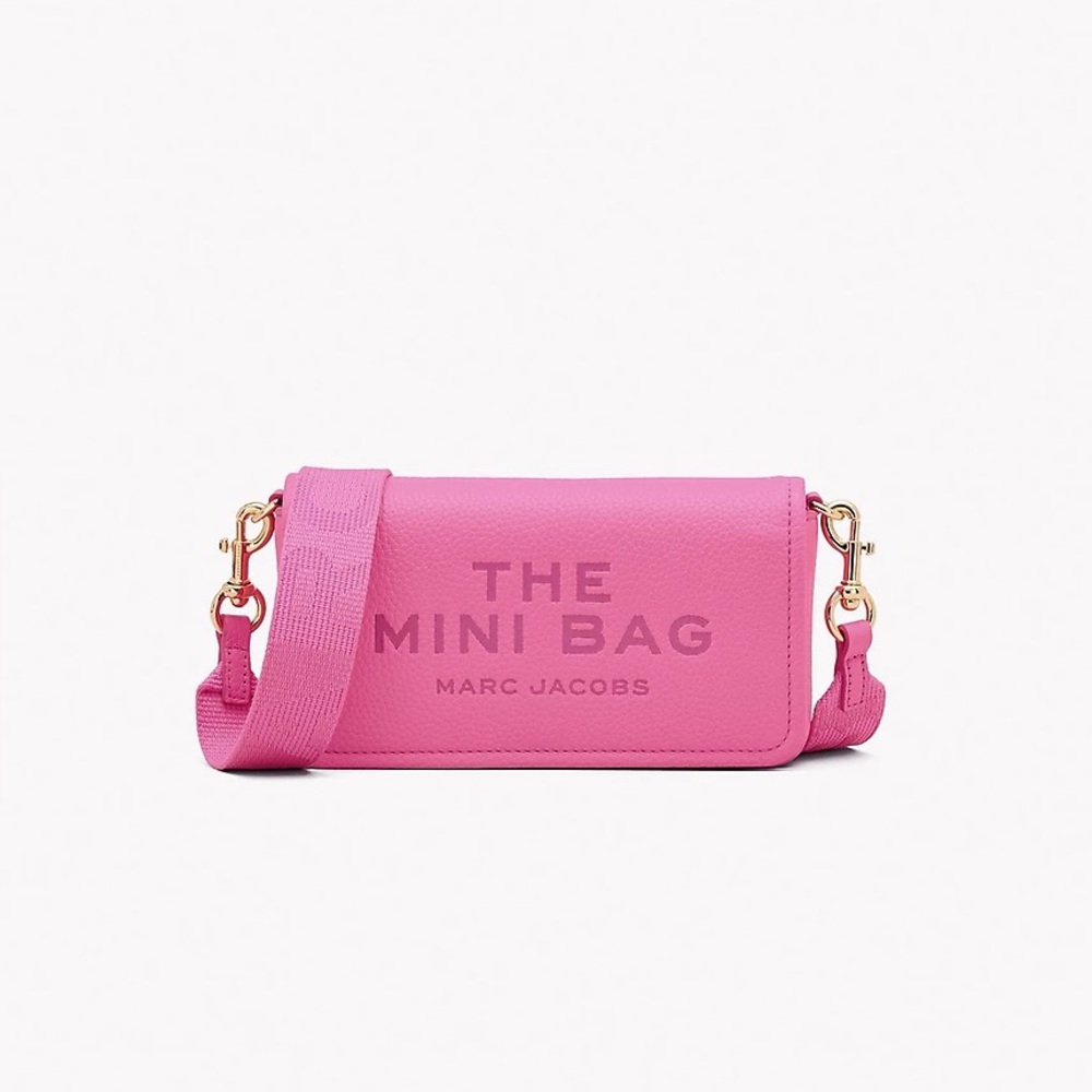 MARC JACOBS BOW PINK THE LEATHER MINI BAG